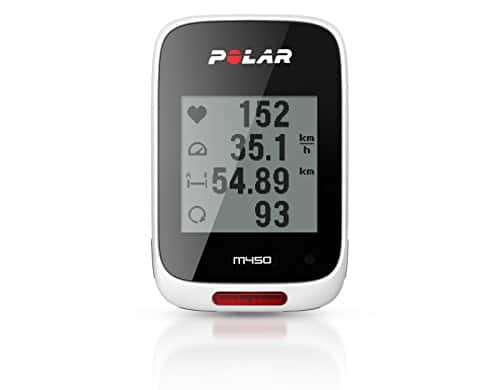 Polar M450 Bike Computer con GPS Integrato e Fascia Cardio Bluetooth Smart, Bianco