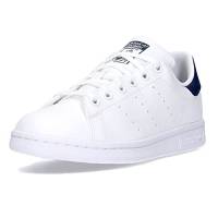 adidas Stan Smith J, Sneaker Unisex - Bambini e ragazzi, Ftwr White Ftwr White Dark Blue, 38 2/3 EU