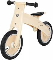 HyperMotion Bicicletta in legno per bambini a partire dai 3 anni in su, con sedile regolabile, per bambini in legno, leggera 3,2 kg, ruote da 12", fino a 35 kg, colore naturale