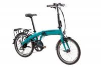 F.lli Schiano Galaxy 20" E-Bike Bicicletta Elettrica Pieghevole per Adulti con Motore 250w e Batteria al Litio 36V 10.4Ah estraibile, Display LCD, 8 Velocità, Colore Blu