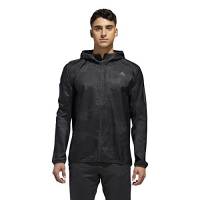 adidas Running Response Graphic Hooded Wind Jacket, Carbon, Large