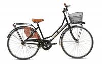 MADICKS Bicicletta Donna da Passeggio Olanda Misura 26 Bici da città Vintage retrò con Cestino Nero
