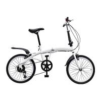 Quiltern Bicicletta pieghevole da 20 pollici, ultraleggera ed elegante, per sport all'aria aperta, con seduta regolabile in altezza, montaggio a clip on senza attrezzi per adulti unisex (bianco)