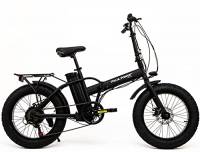 Italia Power off Grid, E-Bike Quark 20", Bicicletta Elettrica Fat, Unisex, Adulto, Pieghevole, Nera, Medium