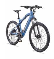 Telefunken Bicicletta elettrica da mountain bike in alluminio, cambio Shimano Acera a 24 marce, Pedelec MTB 27,5 pollici, motore posteriore 250 W, freni a disco, blu, ascendente M922