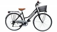MADICKS Bicicletta Donna da Passeggio Olanda Misura 28 Bici da città Vintage retrò con Cestino Nero Con Cambio