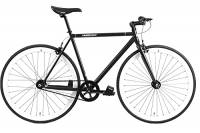 FabricBike- Fixie Bike, cambio fisso, velocità singola, telaio in acciaio Hi-Ten, 10,45 kg. (Taglia M) (S-49cm, Black & White)