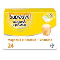 Supradyn Magnesio e Potassio Integratore Alimentare con Vitamine per Stanchezza e Affaticamento, Senza Glutine, Gusto Arancia, 24 Bustine