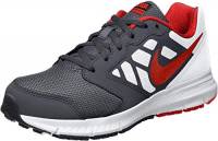 Nike Downshifter 6 (GS/PS) - Scarpe da corsa per bambini, grigio (Grigio scuro/rosso sfida/nero/bianco.), 29 EU