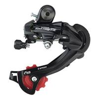 SHIMANO Deragliatore posteriore Tourney RD-TZ500, staffa inclusa, rosso, 6 velocità