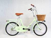 bicicletta pieghevole bici da passeggio graziella car-bike con cesto anteriore colore verde