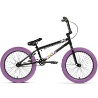 Jet BMX Wolf BMX Bike - Gloss Black/Purple Tyre