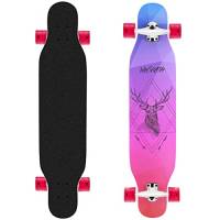 Hikole Longboard Skateboard, 42" Drop-Through Cruiser Skateboard 8-Ply Canadian Maple con cuscinetti ABEC-9, T-Tool per adolescenti ragazze adulti principianti
