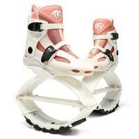 Jump Shoes Kangaroo Gen 2 Series | Scarpe rimbalzanti | Stivali da ginnastica e fitness | Salti di allenamento | Donne e uomini | Adulti 50 kg – 110 kg (bianco rosa chiaro, 3,5-6 UK 50-65 KG)