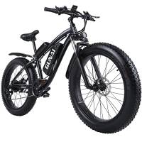 GUNAI Bicicletta Elettrica Fat Bike 26 "4.0 Pneumatico E-Bike Fuoristrada 48V 17AH Mountain Bike con Sedile Posteriore（Nero）