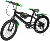 Bicicletta da 20 pollici, mountain bike, per bambini, con freno a doppio disco, per sport all'aria aperta, colore: verde