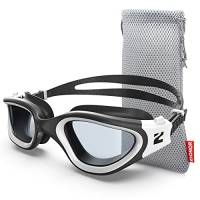 ZIONOR Occhiali da nuoto G1SE occhialini da nuoto per uomo e donna con protezione UV anti appannamento comfort professionale (A1-G1SE-BlackWhite-Clear)