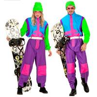 WIDMANN MILANO PARTY FASHION - Costume Snowboarder, tuta, tuta da neve retrò, costume anni '80, costume Bad Taste, costumi in maschera