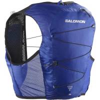 Salomon Active Skin 8 Gilet da Running compatibile con Soft Flask Unisex, Comfort a lunga durata, Idratazione ad accesso rapido, Scomparti ottimizzati, Blue, L