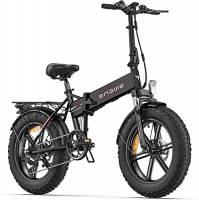 ENGWE Bicicletta Elettrica Pieghevole Adulti, Ruote Grasse da 20''×4.0'' per Ogni Terreno, MTB, Spiaggia, Neve, 7 Velocità, Batteria Rimovibile al Litio da 48V 13AH,Nero (EP-2PRO)