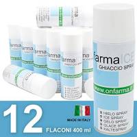 Ghiaccio Spray FARMA Spray istantaneo (12 Flaconi da 400 ml effettivi) per traumi e contusioni …