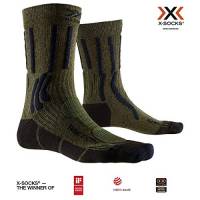 X-Socks Trek X Cotton, Calzini da Escursionismo Unisex-Adulto, Forest Green/Midnight Blue, 42-44