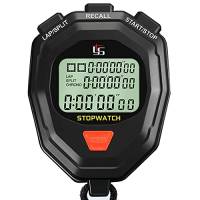 VNIMKSO cronometro professionale Timer per allenatori Cronometro sportivo digitale a memoria di 100 giri con visualizzazione del tempo