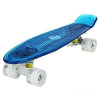 WeSkate Cruiser Skateboard Tavola Completa Mini Skateboard 22"55CM Penny Board con PU LED Ruote, Cuscinetto ABEC-7 Regalo per Adulti Adolescenti Bambini Ragazzi Ragazze