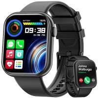 2023 Smartwatch Uomo Donna, 1,85'' Schermo Orologio Smartwatch con Chiamata Bluetooth e Risposta Vivavoce, Smart Watch con Contapassi, Cardiofrequenzimetro da Polso, Orologio Fitness per Android iOS