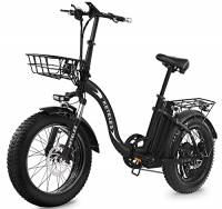 Bicicletta Elettrica Pieghevole 20" E-Bike, Fat Bike elettrica con 48V 15AH Batteria Rimovibile, 250W Motor, Bici Elettriche da Montagna da Città, per Unisex Adulto Uomo e Donna