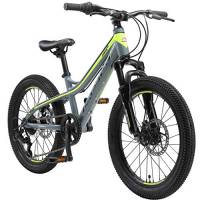 BIKESTAR MTB Mountain Bike Alluminio per Bambini 6-9 Anni | Bicicletta 20 Pollici 7 velocità Shimano, Hardtail, Freni a Disco, sospensioni | Verde