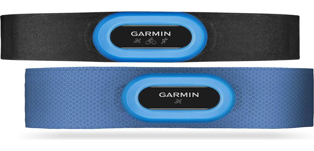 Bluetooth E Ant+ Nero/Azzurro & Garmin Hrm-Tri Fascia Cardio Per Nuoto Corsa E Ciclismo Bundel Sensore Di Cadenza Pedalata E Sensore Di Velocità Alla Ruota Rilevamento Frequenza Cardiaca